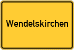 Place name sign Wendelskirchen
