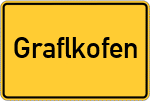 Place name sign Graflkofen