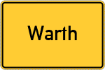 Place name sign Warth, Niederbayern