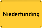 Place name sign Niedertunding