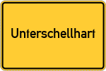 Place name sign Unterschellhart
