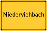 Place name sign Niederviehbach