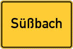 Place name sign Süßbach