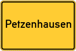 Place name sign Petzenhausen