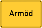 Place name sign Armöd, Niederbayern