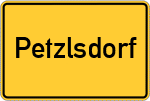 Place name sign Petzlsdorf