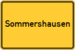 Place name sign Sommershausen, Niederbayern