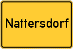 Place name sign Nattersdorf, Niederbayern