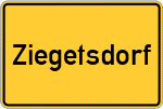 Place name sign Ziegetsdorf