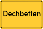 Place name sign Dechbetten