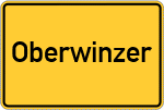 Place name sign Oberwinzer