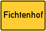 Place name sign Fichtenhof
