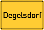 Place name sign Degelsdorf, Oberpfalz