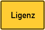 Place name sign Ligenz