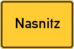 Place name sign Nasnitz, Oberpfalz