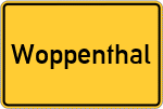 Place name sign Woppenthal