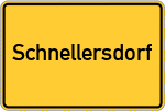 Place name sign Schnellersdorf