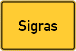 Place name sign Sigras