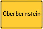 Place name sign Oberbernstein