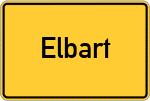 Place name sign Elbart, Kreis Amberg, Oberpfalz