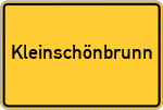 Place name sign Kleinschönbrunn
