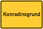 Place name sign Konradinsgrund