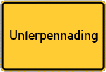 Place name sign Unterpennading