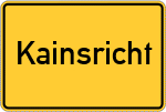 Place name sign Kainsricht
