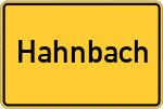 Place name sign Hahnbach