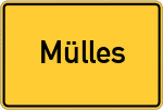 Place name sign Mülles