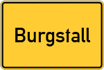 Place name sign Burgstall