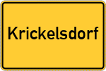 Place name sign Krickelsdorf