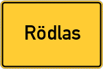 Place name sign Rödlas