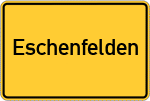 Place name sign Eschenfelden