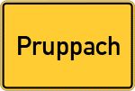 Place name sign Pruppach, Oberpfalz