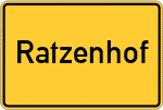 Place name sign Ratzenhof