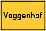 Place name sign Voggenhof