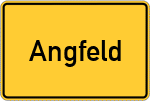 Place name sign Angfeld