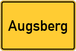 Place name sign Augsberg
