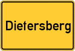 Place name sign Dietersberg