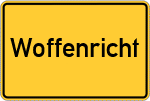 Place name sign Woffenricht