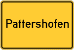 Place name sign Pattershofen, Oberpfalz