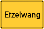 Place name sign Etzelwang