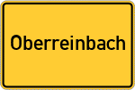 Place name sign Oberreinbach, Kreis Sulzbach-Rosenberg
