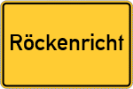 Place name sign Röckenricht