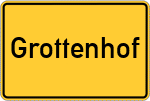 Place name sign Grottenhof