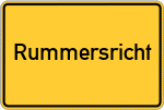 Place name sign Rummersricht