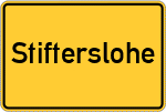 Place name sign Stifterslohe