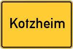 Place name sign Kotzheim