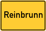 Place name sign Reinbrunn